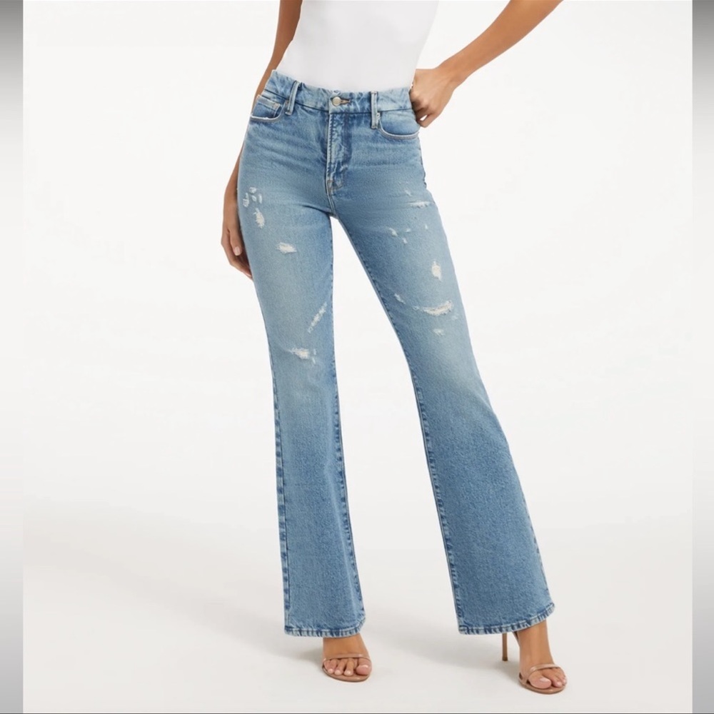 NWT Good American GOOD Classic Bootcut Jeans Size 00/24